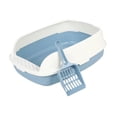 thumbnail image 2 of lionlar Cat Litter Box Portable Splashproof Sand Box Container Bedpan Detachable Rim Pet M, 2 of 8