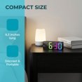 thumbnail image 6 of REGALWOVEN Small Digital Alarm Clock Bedroom, with Big Numbers Display, Temperature, Adjustable Dimmable 12/24 H Deep Sleepers Teens 6.3 x 2.4 x 1 inch Black Mirror, 6 of 7