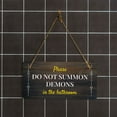 thumbnail image 6 of Please Do Not Summon Demons In The Bathroom 5x10 Hanging Plus Wall or Door Sign | Funny Restroom Home Décor, 6 of 7
