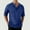 2#Dark Blue, variant on JXMVOJ Men's Half Button Down Shirt Short Sleeve Textured Regular Fit Solid Color Summer Beach Plain Tops Casual Vacation Beach Shirt Herringbone Summer Top
