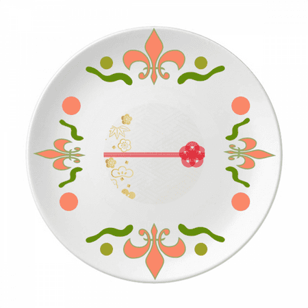 

en sakura geometry flowers pattern Flower Ceramics Plate Tableware Dinner Dish
