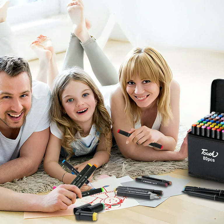 VACHAN SPORTS 80pcs Art Markers Set - Double-Headed Coloring and