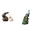 thumbnail image 1 of Estatua de cerámica,Juego de estatuas de cerámica para decoración de mesa de oficina en casa,Figura de escritorio,Estante de estatua de pavo real para escritorio,decoración del hogar,Figura, 1 of 8