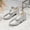 Silver, variant on Zecgelong Girls Low Heel Bow Party Dress Shoes Little Kid Big Kid 5-12 Years Breathable Casual Footwear