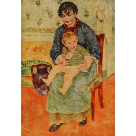 Mother And Child Canvas Art Pierre Auguste Renoir 24 X 36