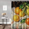 thumbnail image 2 of Chilfamy Fruits Table Cloth Impressionist Painting Pretty Shower Curtain Set 100% Polyester Fiber Washable Bathroom Shower Curtain with Hooks 69x72, 2 of 7