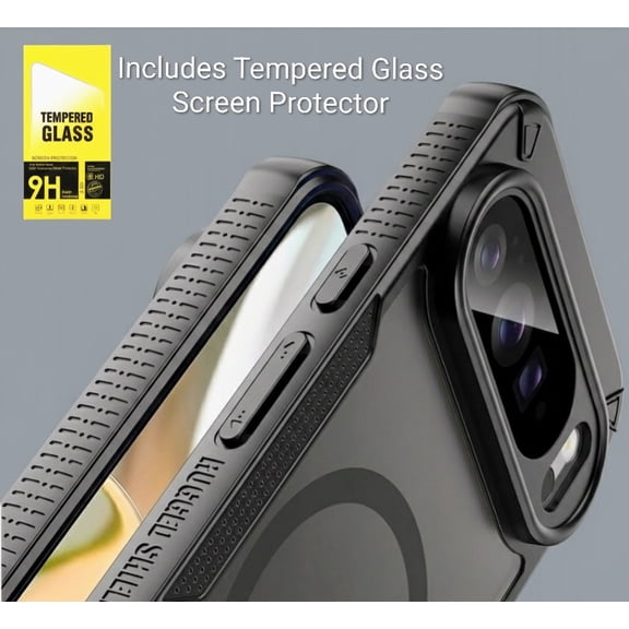 Google Pixel 10 Pro XL Hybrid Magnetic Case With Tempered Glass Screen Protector