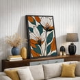 thumbnail image 4 of Framed Canvas Print Abstract Floral Wall Art Boho Botanical Decorative for Living Room Bedroom - 16"x24" BLACK, 4 of 8