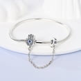 thumbnail image 2 of NARMO Fine Original 925 Sterling Silver Bracelet Blue 5A Zircon Palm Eyes Clasp fit Women Charms Jewelry, 2 of 6