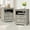 Gray, variant on KIGOTY Farmhouse Nightstand with Charging Station, Night Stand Bedside Table with 2 Drawers,End Side Table with Open Shelf for Bed Room(White-Brown, 1 Pack)