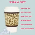 thumbnail image 2 of BAGnoREGio Soft Crystal Velvet Coffee Sleeve 2-Pack, Reusable Insulated Cozy for Hot & Iced Drinks(Leopard), 2 of 5
