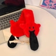 thumbnail image 5 of Halloween Gift Plush Rabbit Hair Warm Earmuffs Cartoon Cute Devil Earflap Kawaii Cold Protection Ear Warmer Women (White), 5 of 7