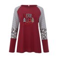 thumbnail image 4 of Christmas Long Sleeve Shirts for Women Merry Christmas Print T Shirt Xmas Leopard Tree T-shirt Holiday Graphic Tee Tops, 4 of 5