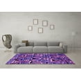 thumbnail image 3 of Ahgly Company Indoor Square Solid Purple Modern Area Rugs, 5' Square, 3 of 4