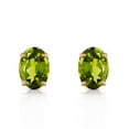 thumbnail image 2 of Galaxy Gold 14K Solid Gold Natural Peridot Stud Earrings for Women - Yellow Gold Fine Jewelry, 2 of 3
