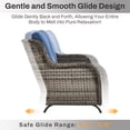 thumbnail image 5 of Bellefurn Outdoor Loveseat Sofa Patio Glider Rocking Bench,Garden Loveseat Seating Patio Chair Set with Cushion,for Porch Balcony and Backyard, 5 of 9