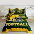 thumbnail image 2 of jejeloiu Rugby City Full Size Comforter Sets,Football Sport Game Bedding Sets For Boys Kids Reversible 3-Piece, 2 of 8