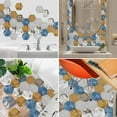thumbnail image 7 of 10 Sheet Hexagon Peel and Stick Backsplash Self Adhesive Marble Moroccan Wall Tiles Waterproof PVC Backsplash Tile Peel and Stick for Kitchen Bathroom Fireplace Laundry Room 4"x8", 7 of 7