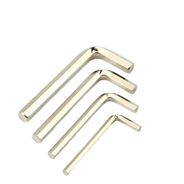 Clés Allen 1.5-2-2.5-3-4-5-6-8-10mm Clé Hexagonale en L Tête Plate Plaquée Nickel Clés Hexagonales Outils de Réparation Type L Outils Manuels