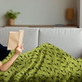 thumbnail image 3 of Lizards Soft Flannel Fleece Blanket, Slender Shapes of Reptiles with Polka Dots Crawling Silhouettes, Cozy Plush for Indoor and Outdoor Use, 50" x 60", Apple Green and Charcoal Grey, by Ambesonne, 3 of 5