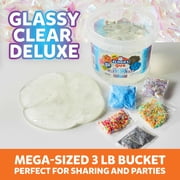Elmers Glue Premade Slime, Glassy Clear Slime, Includes 5 Sets of Slime Add-Ins, 3 lb. Bucket