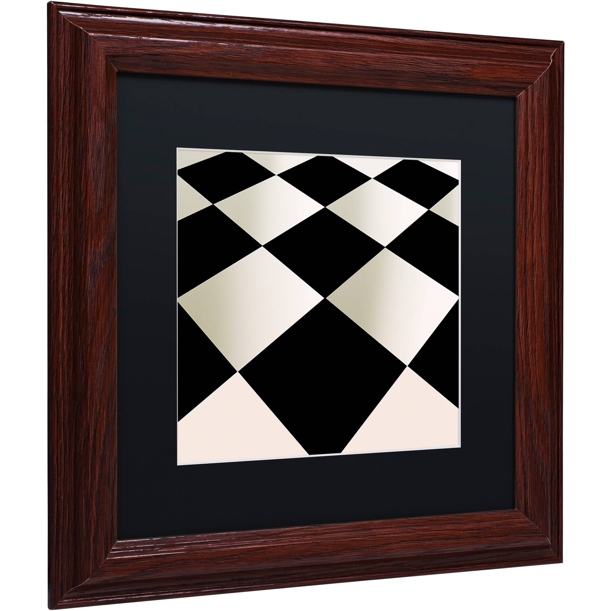 Trademark Fine Art "Fifties Patterns V" Canvas Art by Color Bakery Black Matte, Wood Frame