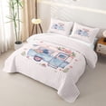 thumbnail image 3 of Erosebridal Kids Cute Camper Twin Quilt Set For Travel Trailers,Pink Flowers Floral Twin Coverlet Set For Girls,2 Pieces, 3 of 7