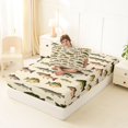 thumbnail image 4 of Manfei Hippie Freshwater Fish Twin Sheets, Wildlife Bedding, Cream, 3pcs, 1 Flat Sheet, 1 Fitted Sheet and 1 Pillowcase, 4 of 6