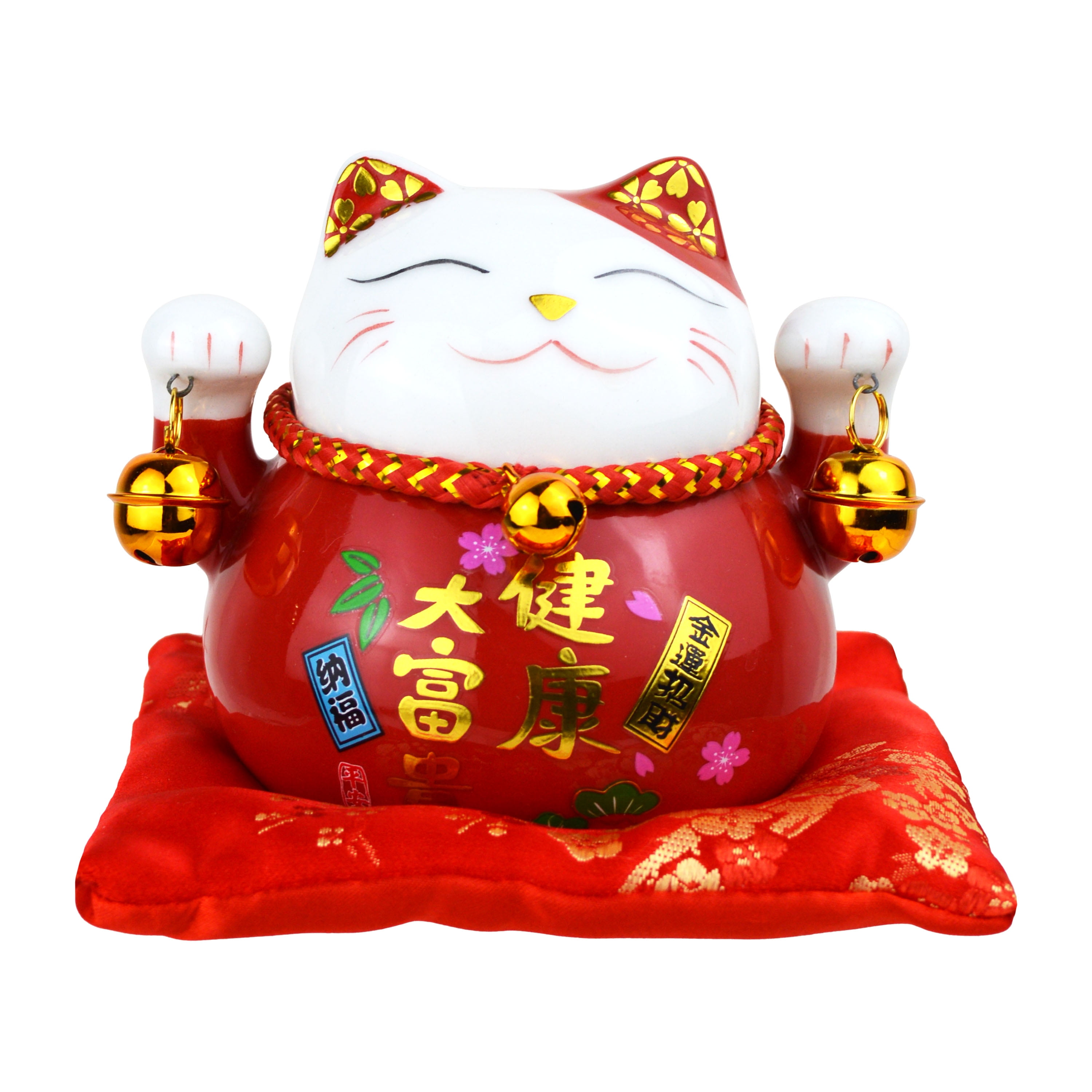 Tirelire chat en céramique multicolore pour le Nouvel An lunaire, 1 pièce, 11,4 x 9,8 x 9,8 cm, décoration, façon de célébrer