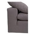 thumbnail image 6 of Armless Accent Chair - Modern Living Room Seating - Light Grey Fabric Chair, 6 of 9