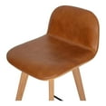 thumbnail image 5 of Leather Counter Stool - Tan Urban Oasis, Solid Oak Wood, Foam Cushion, 24" Height, 5 of 5