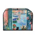 thumbnail image 2 of Pofeuu Coastal Cat By The Window Print Toaster Cover 4 Slice, Bread Dust Cover & Fingerprint Protection, Kitchen Small Appliance Covers(Toaster Cover), 2 of 7