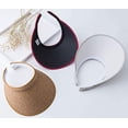 thumbnail image 2 of CoCopeaunts Women's Clip On Sun Visor Hat Wide Brim Summer Straw Hat Beach Sun Hat Travel, 2 of 3