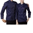 thumbnail image 1 of Advancent Chaqueta de Chef Unisex-Adulto de manga larga telas mejoradas transpirable absorbente de sudor uniforme de cocina antiincrustante para Herramientas y accesorios para hornear Azul L Advancent HA012106-12, 1 of 6