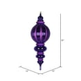 thumbnail image 2 of Vickerman 35" Purple Shiny Finial Ornament with Glitter Accents, 2 of 3