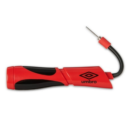 Umbro Deluxe Sports Ball Air Pump  Red and Black with Inflation Needle