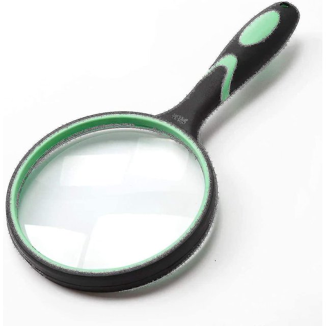 Large Magnifying Glass 10x Handheld Reading Magnifier For Seniors Kids - 100mm 4inches Real Glass Magnifying Lens For Book Newspaper Reading, Insect