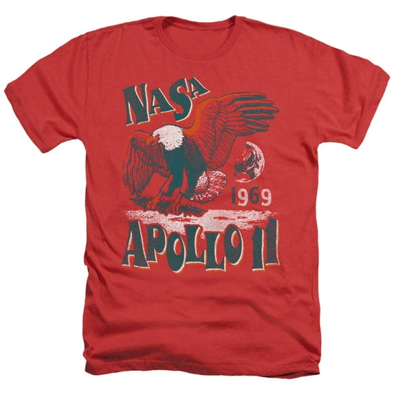 Nasa Apollo 11 Adult Heather T-Shirt Red