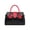 black-red, variant on Genuine Leather Women's Embossed Boston Handbag, Crossbody Satchel Purse, Top Handle