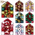 thumbnail image 4 of 72 piezas de bolas de Navidad para colgar en el árbol de Navidad, adornos colgantes de color rosa, azul, rojo y dorado para Navidad, 4 of 5