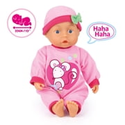 First Words 13 Pink Baby Doll Toy W/ Pacifier & Matching Cap