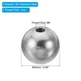 thumbnail image 2 of Uxcell M6x24mm Ball Nuts Knob, 2 Pack Thread 304 Stainless Steel Round Blind Hole Screw Cap Cover, Silver, 2 of 5