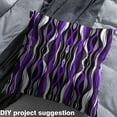 thumbnail image 2 of jejeloiu Geometric Wave Lines Fabric by the Yard 2 Yards,Minimalism Geometric Stripes Room Decor Fabric by the Yard,Purple White Black Fabric for Sewing For Girls Boys,Super Cozy Room Decor, 2 of 6