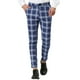 thumbnail image 1 of Lars Amadeus Pantalones de vestir clásicos a cuadros para hombre, ajustados, estilo chino Azul XXL Unique Bargains Pantalones, 1 of 6
