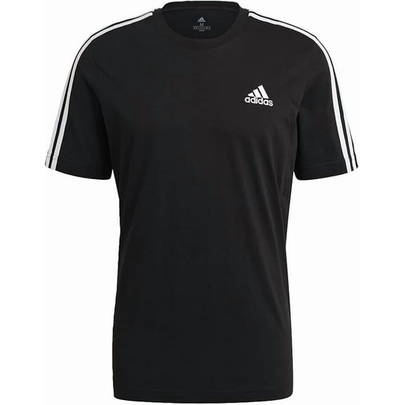 Adidas Men's Essential 3-Stripes T-Shirt Black, Medium