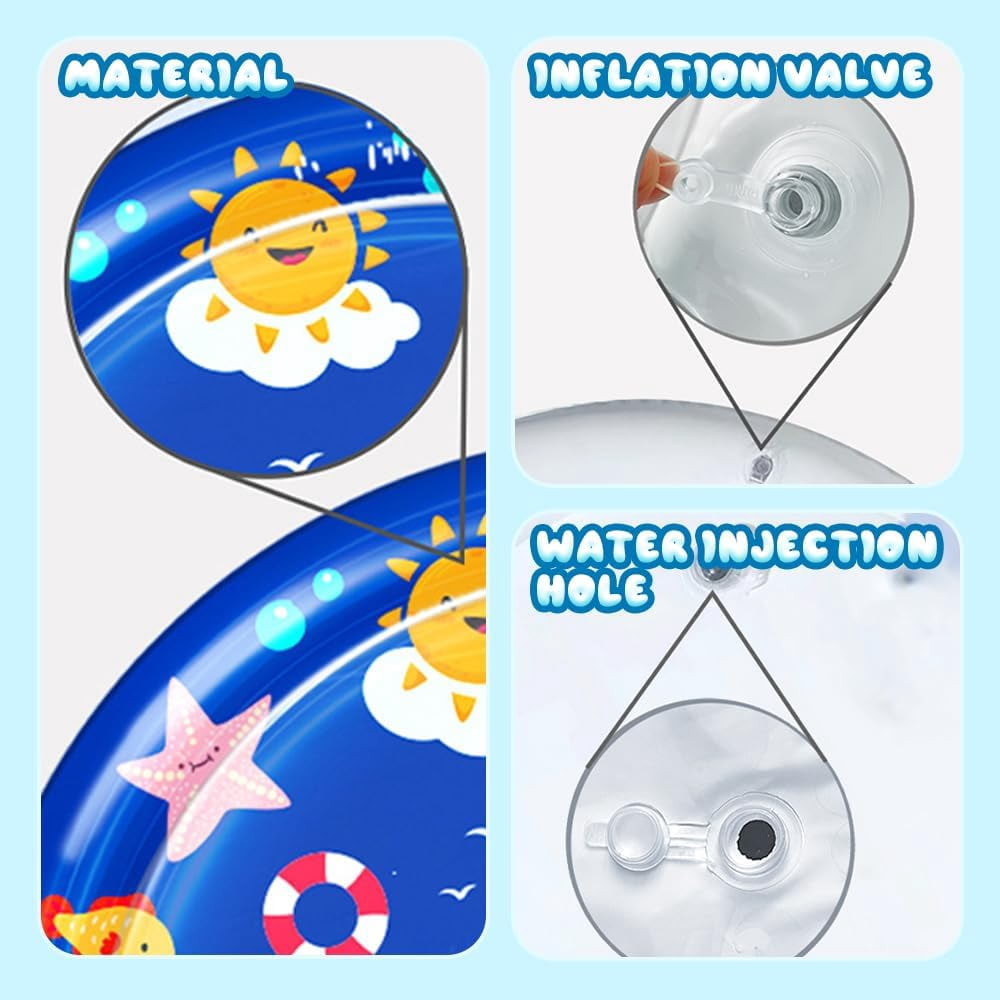 Thickened Water Sensor Play Mat, 2025 New Sensory Water Play Mat for Cats Pet, Cat Water Play Mat, Water Sensor Mat for Kids Cool Comfort Inflatable Tummy Time Water Mat (A13)