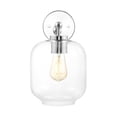 thumbnail image 4 of SAFAVIEH Edie LED Chrome Iron Wall Sconce with Clear Glass Shade, Set of 2, 4 of 10
