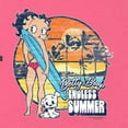 thumbnail image 5 of Wild Bobby, Betty Boop Endless Summer Beach the Dog Betty Boop Womens Slim Fit Junior Tee, Hot Pink, X-Large, 5 of 5