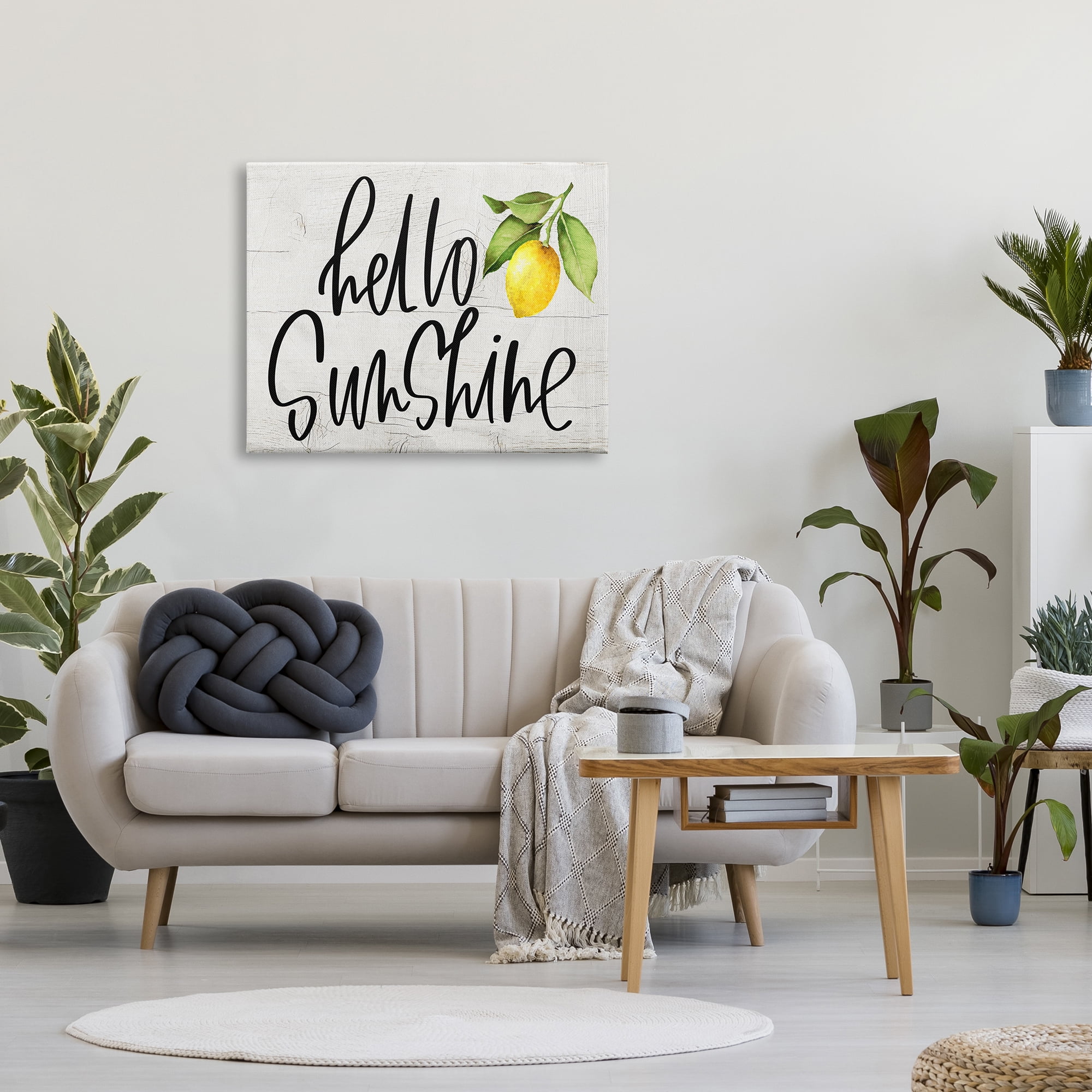 Stupell Industries Hello Sunshine Expression Soft Country Lemon Branch , 30 x 40, Designed by Valerie Wieners