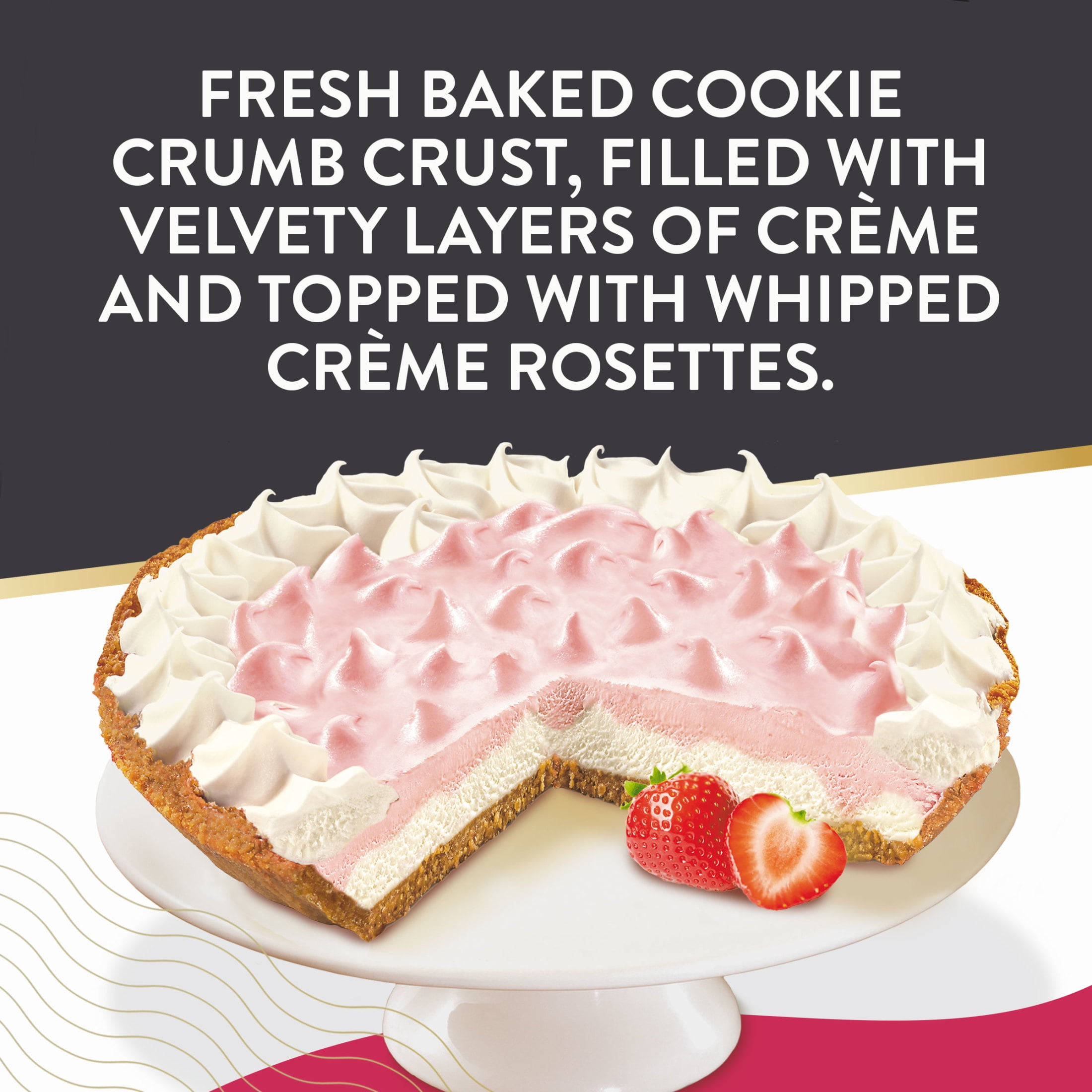Edwards Premium Desserts Frozen Strawberry Crème Pie, 25.01 oz